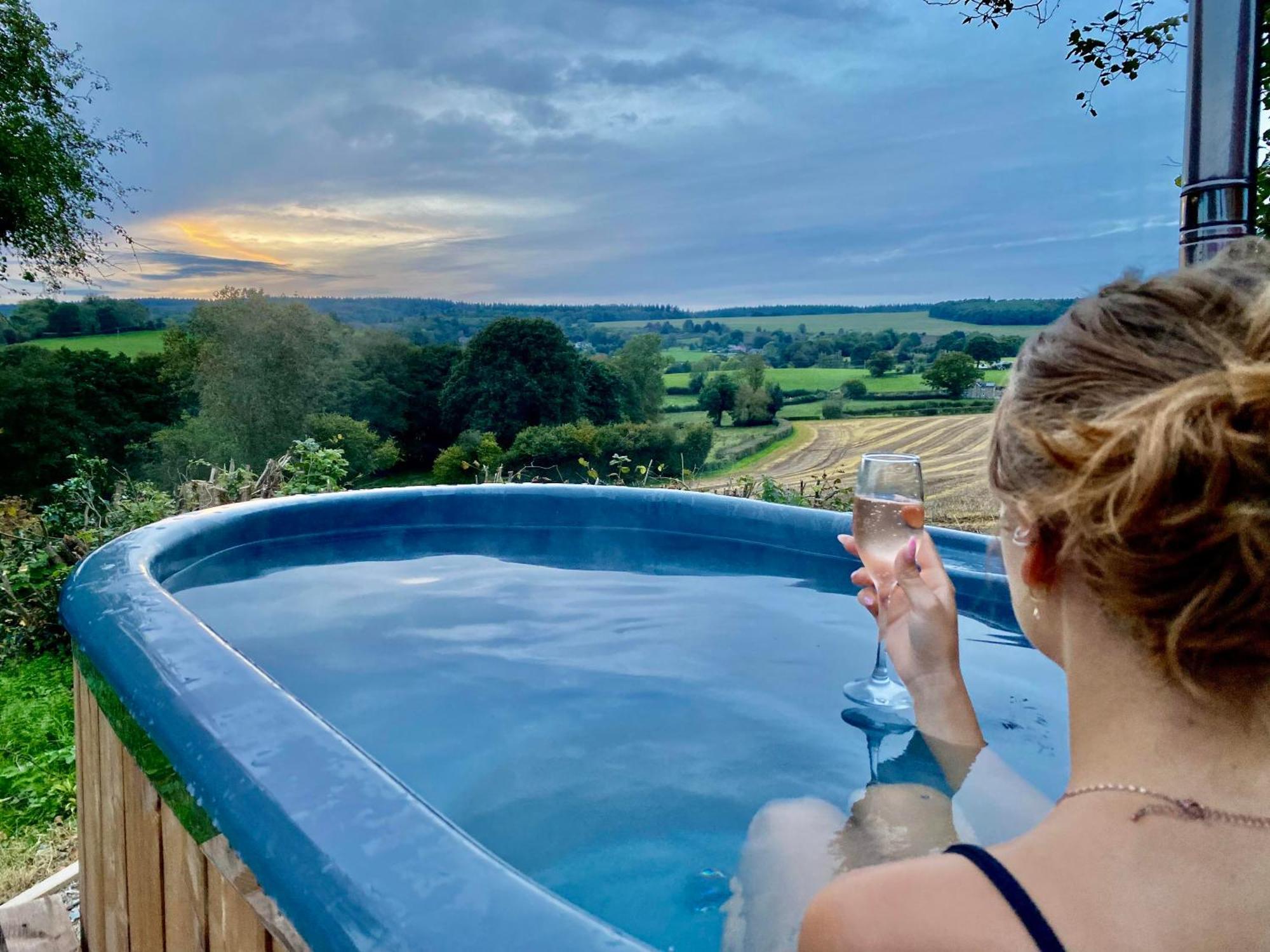 Romantic Nature Retreat, Luxury Glamping & Stargazing Views - Dragonfly Shepherd Hut Yarpole Exterior photo